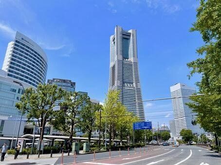 その他　桜木町駅前から眺めるみなとみらいの風景