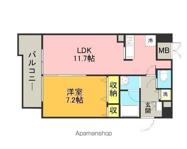 地下鉄空港線 藤崎駅 徒歩7分 11階建 築21年の間取り写真