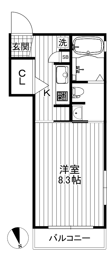 京王井の頭線 下北沢駅 徒歩2分 4階建 築17年の間取り写真