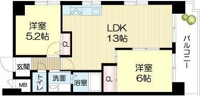 ロイヤルコーポ姫路栗山町の間取り写真