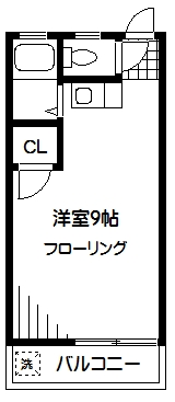 ＪＲ中央線 中野駅 徒歩5分 3階建 築40年の間取り写真
