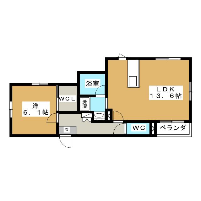東急多摩川線 鵜の木駅 徒歩6分 3階建 築14年の間取り写真