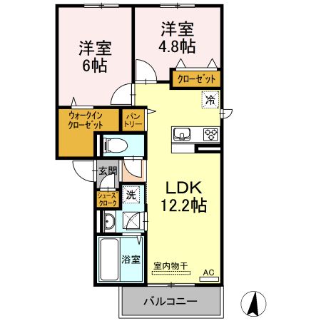 ＪＲ山陽本線 庭瀬駅 徒歩9分 3階建 築7年の間取り写真