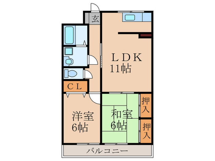 コーポYUMIの間取り写真