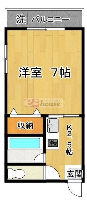 東京メトロ副都心線 小竹向原駅 徒歩3分 2階建 築44年の間取り写真