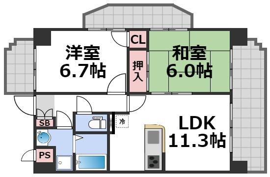 カサグランデ深江の間取り写真