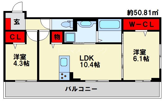 シトラスコートあさひヶ丘の間取り