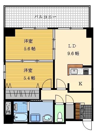 スカイコート出島の間取り