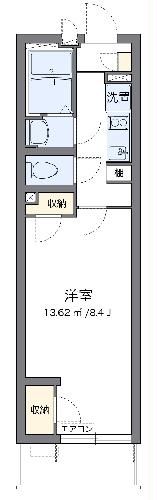 川崎市川崎区追分町のマンションの間取り