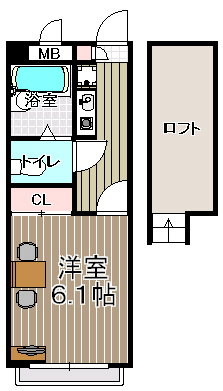 レオパレス豊中　北条の間取り