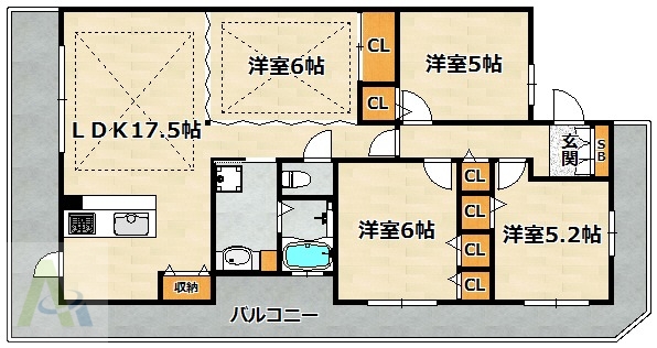 藤和ライブタウン西代山手の間取り