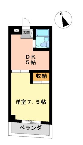 名古屋市瑞穂区豊岡通のマンションの間取り