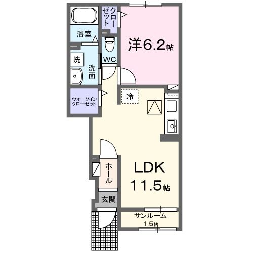 津島市大字津島のアパートの間取り