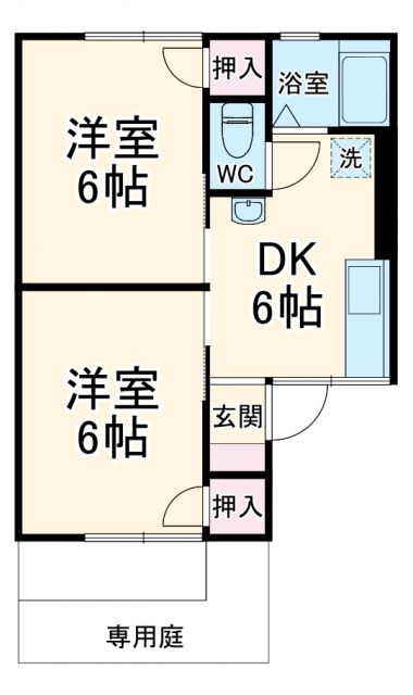 名古屋市中村区烏森町のアパートの間取り