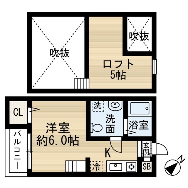 堺市堺区八千代通のアパートの間取り