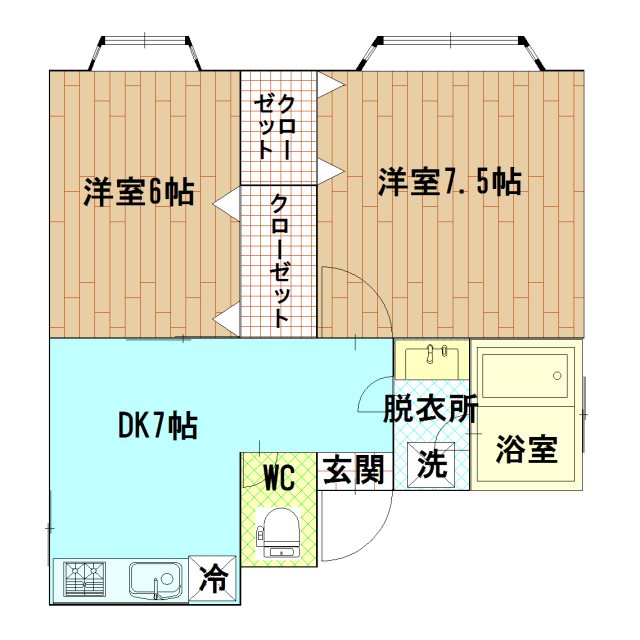 アイランドハイツ中村Bの間取り