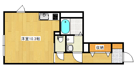 広島市南区仁保南のアパートの間取り