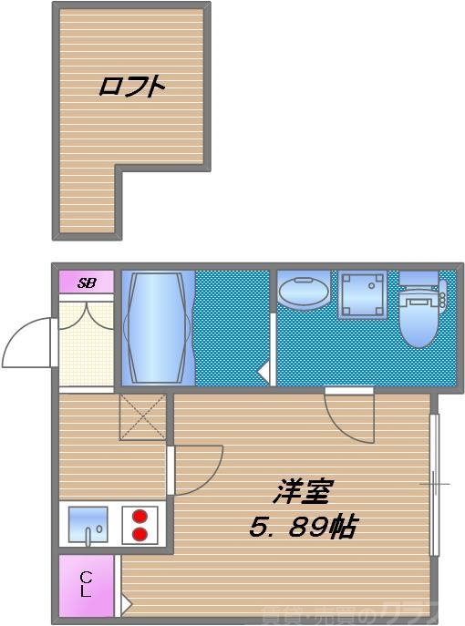 大阪市東成区大今里のアパートの間取り