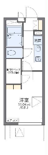 レオパレスレイルウェイヒルズの間取り