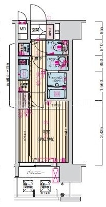 プレサンス京町堀ノースの間取り