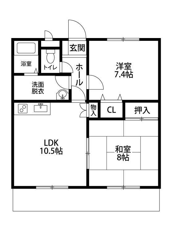 アベニールはなみずきの間取り