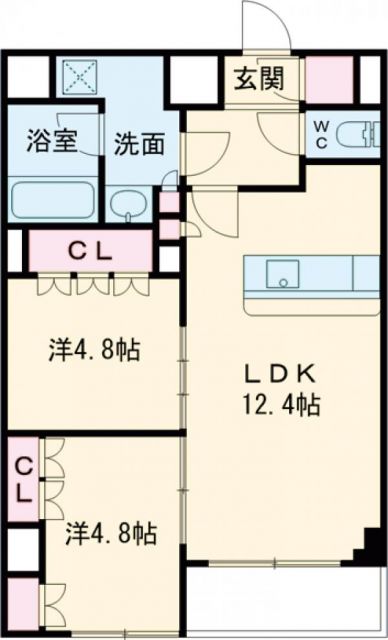 マキシヴ江北アレグリアコートの間取り