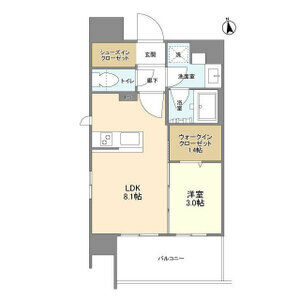 名古屋市中区栄のマンションの間取り