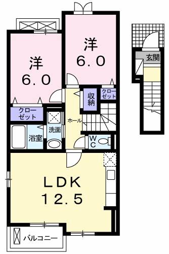 槇の木　サニーハウス２号館の間取り