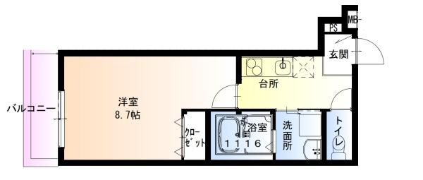 フジパレス助松町１番館の間取り