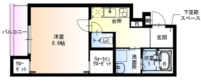 【伊丹市北本町のアパートの間取り】