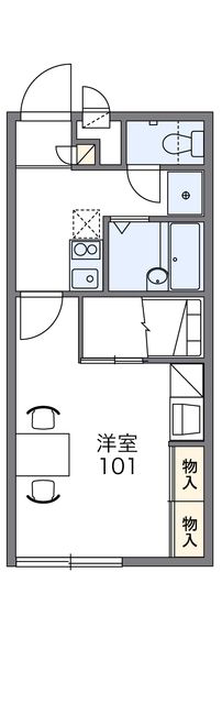 入間郡越生町越生東のアパートの間取り