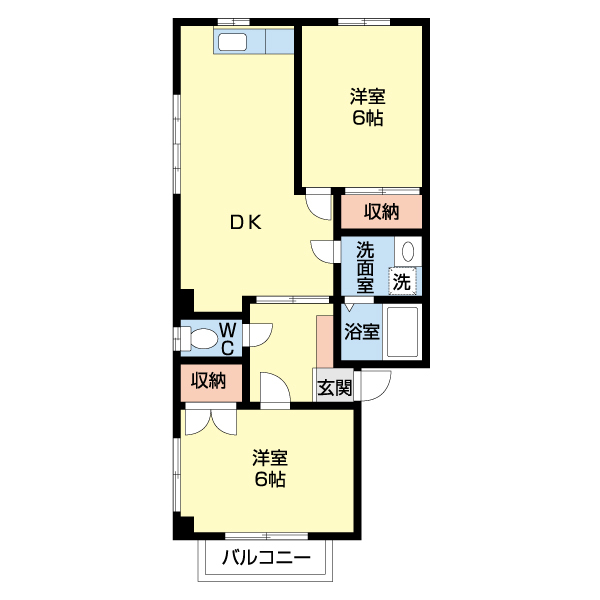 カーサシオタＡの間取り