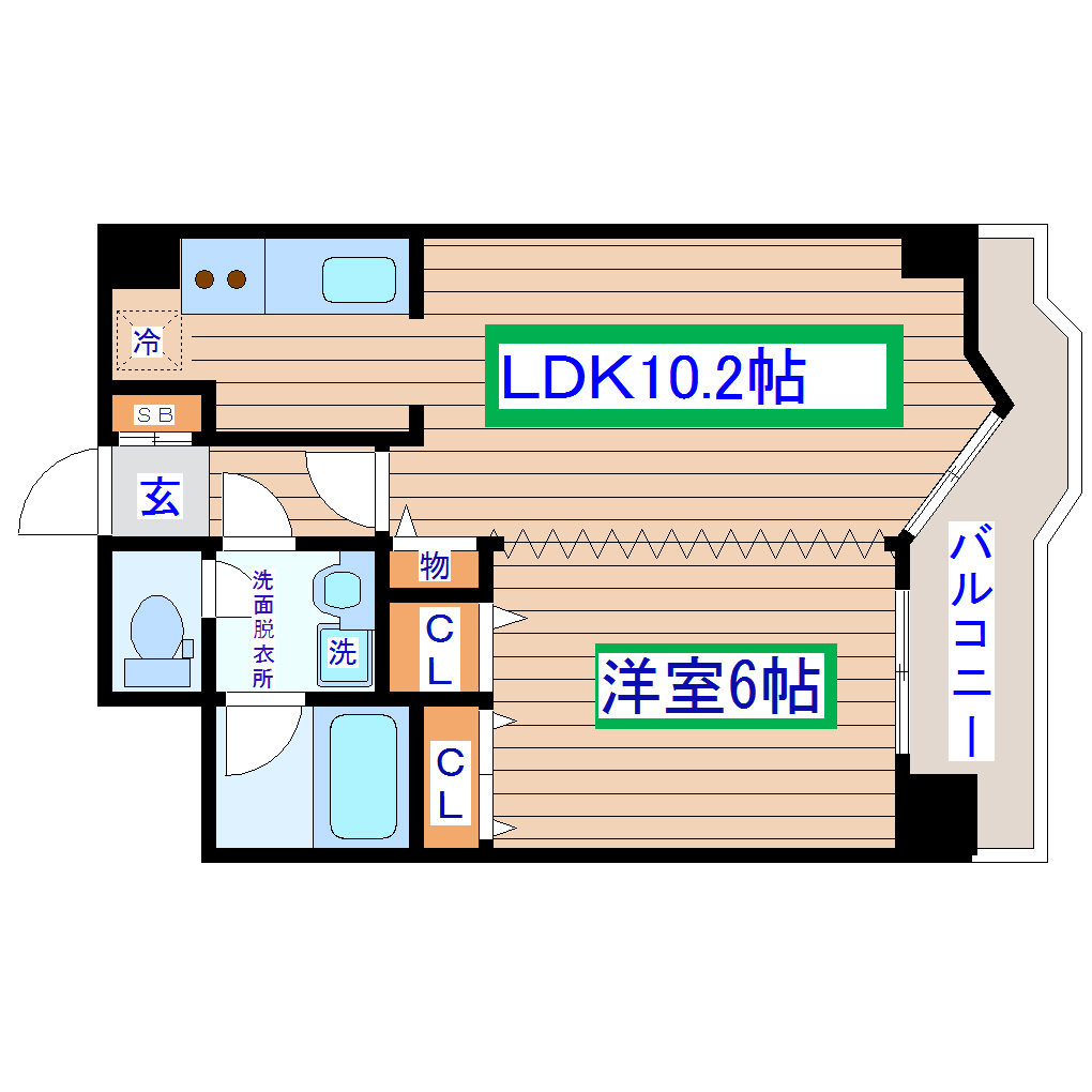 カルロ北目の間取り