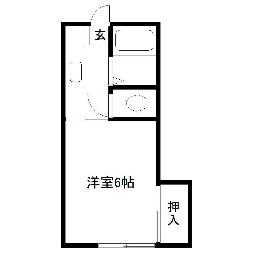 大梶コーポ新妻Iの間取り