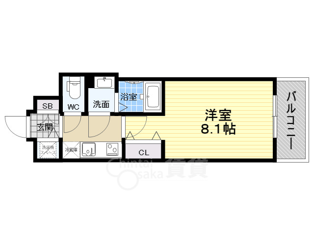 大阪市西区九条のマンションの間取り