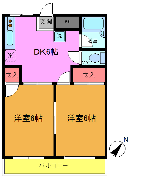 市川市相之川のマンションの間取り