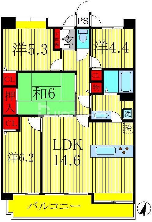 コスモ柏セランスの間取り