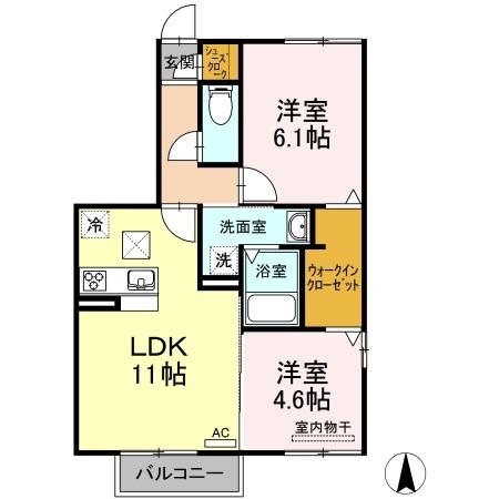 D-room沢津の間取り