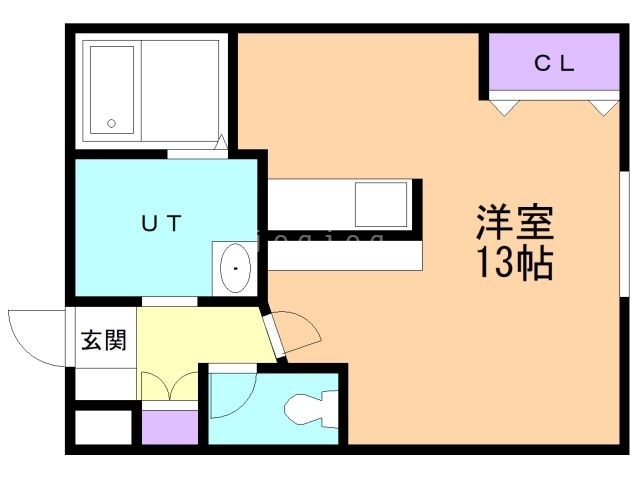 函館市桔梗のアパートの間取り