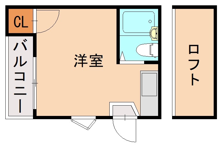 福岡市東区香椎のアパートの間取り