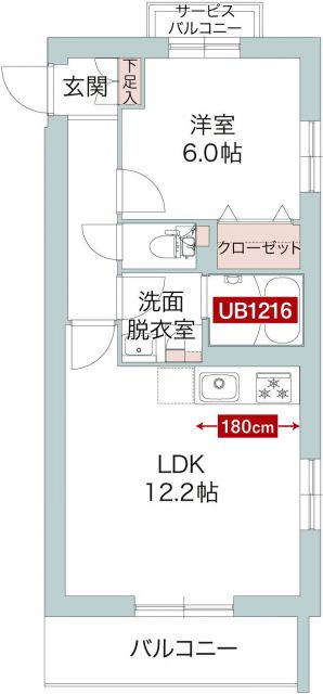 茅ヶ崎市小和田のマンションの間取り