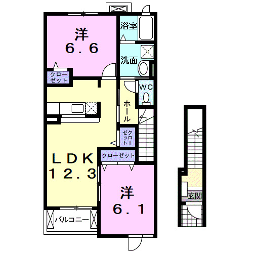 クラール白山の間取り