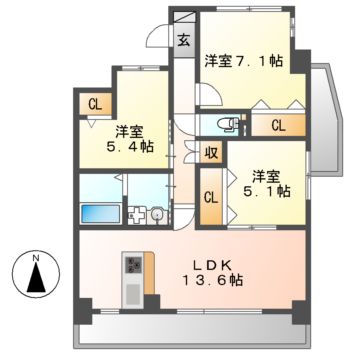 プログレッソ花の木の間取り