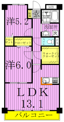 シャルマンフラットリヴァーIIの間取り