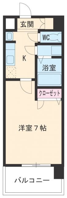 名古屋市西区名駅のマンションの間取り