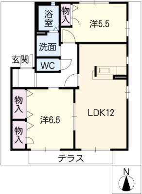 Ｍａｓｔ　Ｔｏｗｎ徳重I　Ｄ棟の間取り