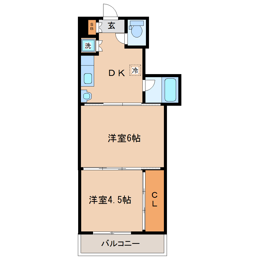 アルデール南鍛冶町の間取り