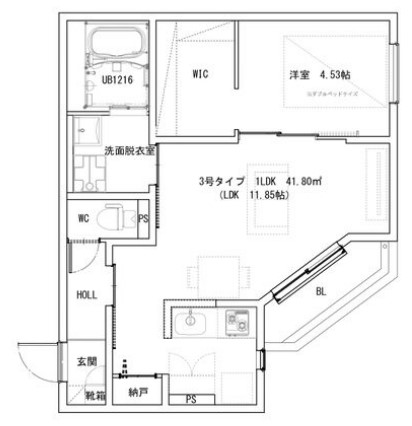 尼崎市大庄西町のアパートの間取り