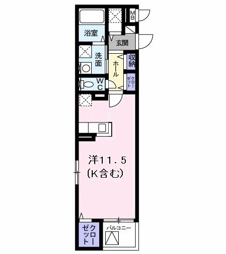 多摩市乞田のマンションの間取り