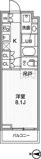 江東区白河のマンションの間取り